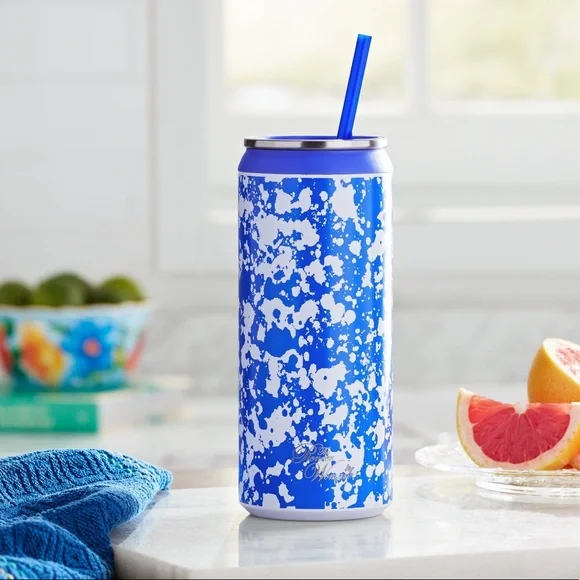 New Pioneer Woman Can Cooler Tumbler Cobalt - Picture 1 of 9
